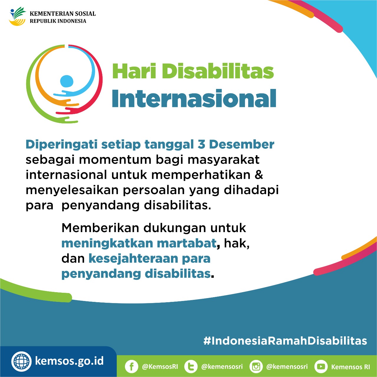 KEMENSOS HADIRKAN BERAGAM LAYANAN DAN PROGRAM BAGI PENYANDANG DISABILITAS