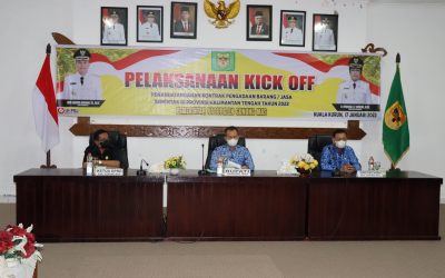 Bupati Gumas Hadiri Kick Off Penandatanganan Kontrak Barang dan Jasa Tahun 2022