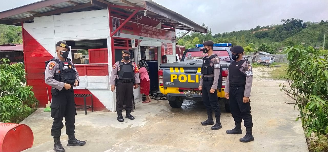 Antisipasi kejahatan Unit Patroli Sat Samapta Polres Gumas rutin patroli