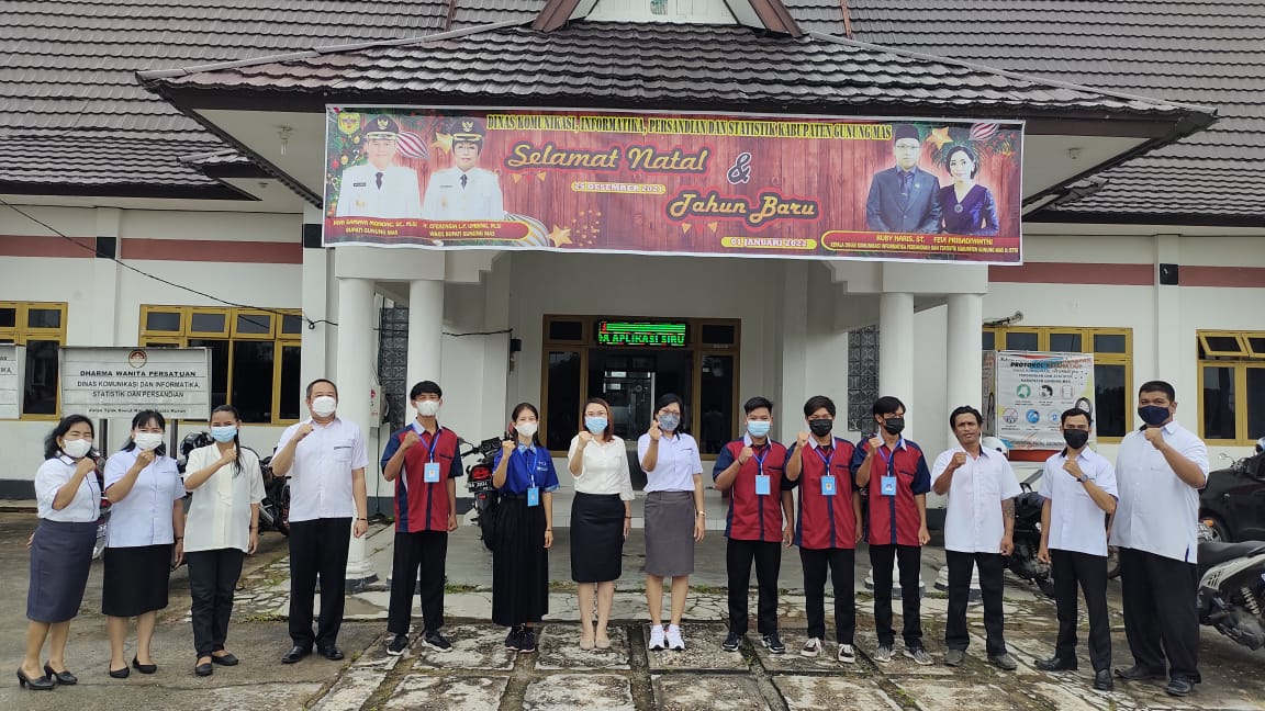 5 Pelajar SMK 1 Mihing Raya Magang di Diskominfosantik Gumas