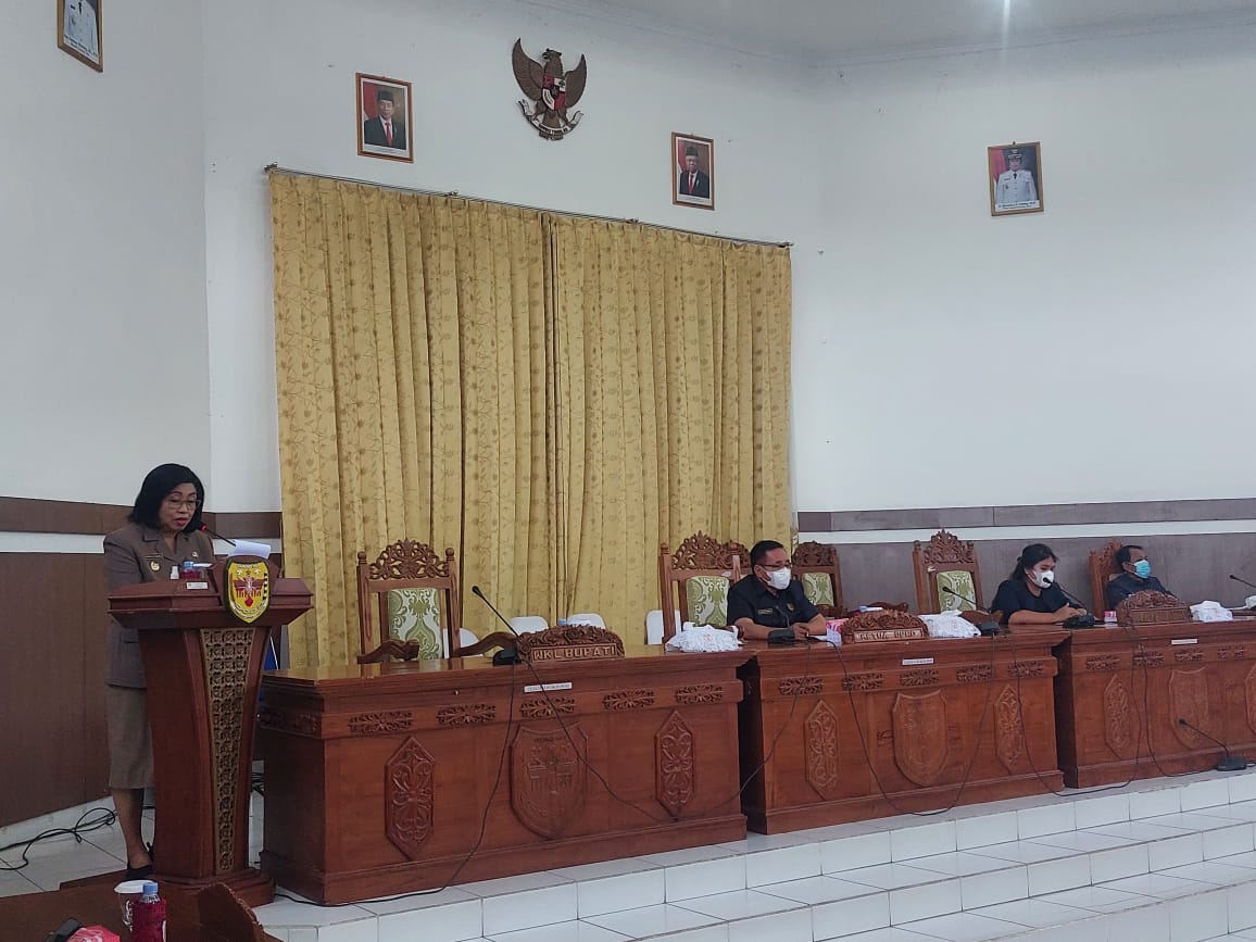 Jawaban Pemerintah Terhadap Fraksi DPRD&nbsp; Tentang 2 Raperda Kab. Gunung