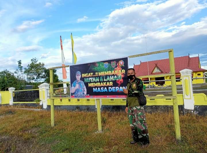 Koramil Sepang Intens Ingatkan Warga Mengenai Larangan Bakar Hutan dan Lahan