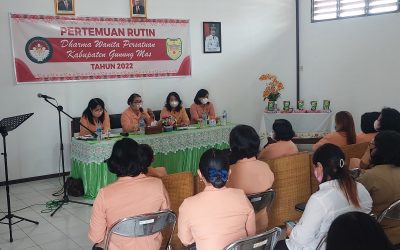 Pertemuan Rutin Para Ibu ibu Anggota Dharma Wanita Persatuan Gumas