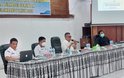 DPMD Gumas gelar rapat fasilitas pembentukan panitia pemilihan desa pilkades serentak gel I tahun 2022
