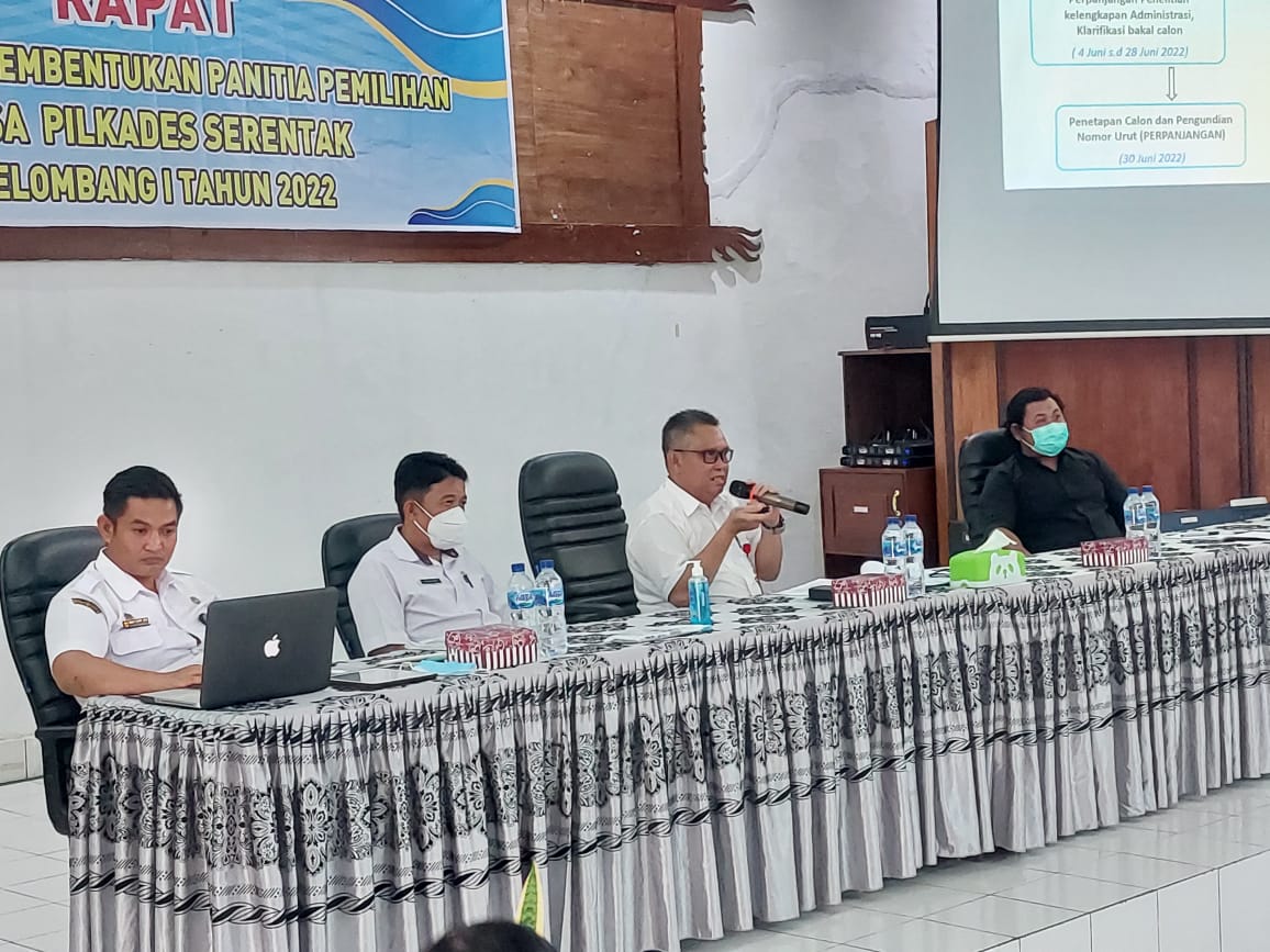 DPMD Gumas gelar rapat fasilitas pembentukan panitia pemilihan desa pilkades serentak gel I tahun 2022
