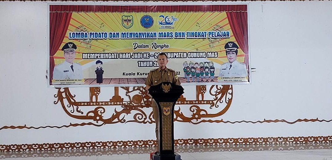 Bupati Gumas mengapresiasi dan menyambut baik diselenggarakannya lomba pidato dan mars BNN