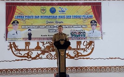 Bupati Gumas mengapresiasi dan menyambut baik diselenggarakannya lomba pidato dan mars BNN