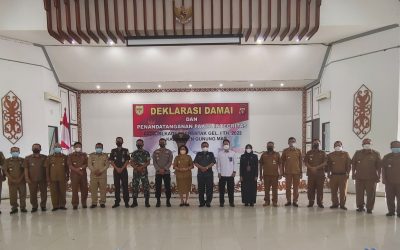 Pilkades Serentak Kabupaten Gunung Mas, Semua Calon Kepala Desa di Kabupaten Gunung Mas Ikuti Deklarasi Damai