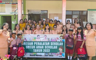 DWP Gunung Mas Berikan Bantuan Berupa Peralatan Sekolah kepada Murid yang Membutuhkan