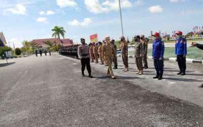 Bupati Periksa Pasukan Pengamanan dan Logistik Pilkades serentak Gelombang I