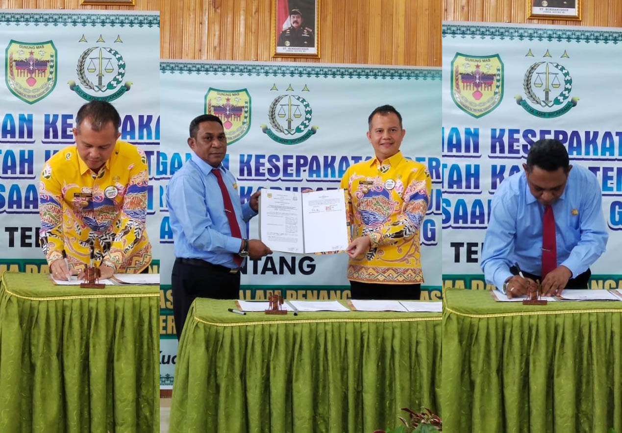 Pemkab Gumas – Kejari Teken Kerjasama Di Bidang Hukum