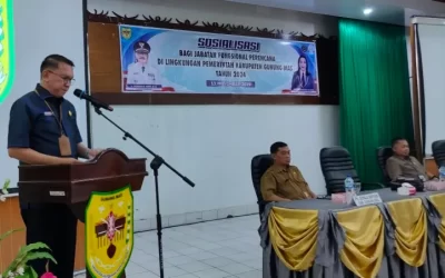 Sekda Gumas Buka Kegiatan Sosialisasi Pelatihan Pembinaan bagi Jabfung Perencana dan Analis Kebijakan