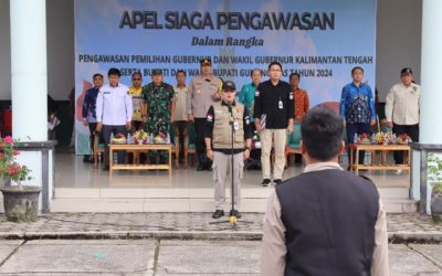 Bawaslu Gumas Gelar Apel Siaga Pengawas Pemilu